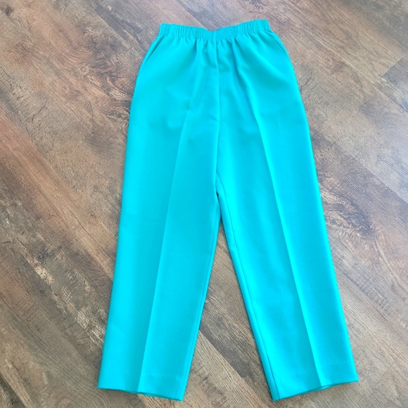 Vintage teal pleated trousers - Picture 5 of 12